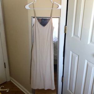 Nude midi bodycon dress